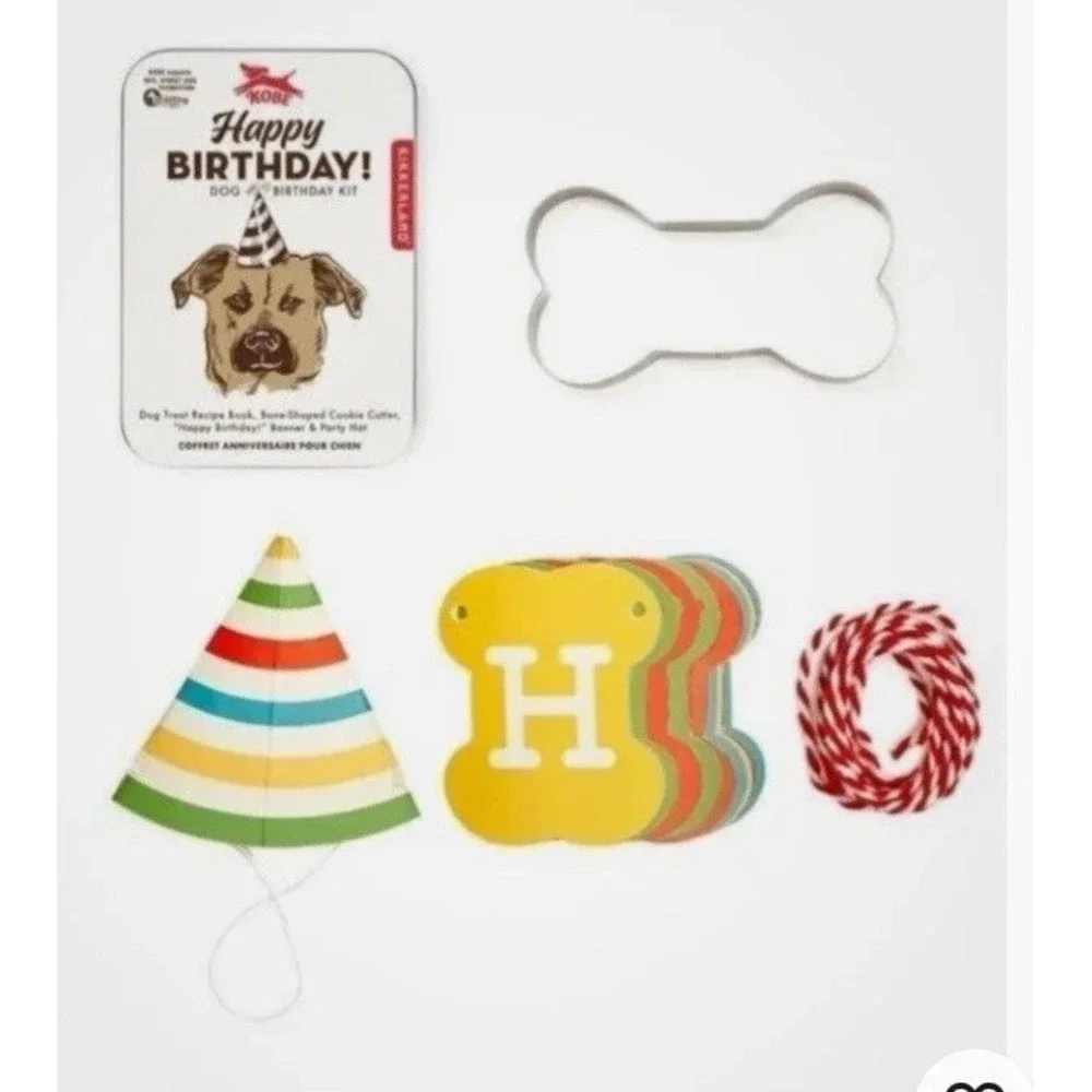 Kobe Happy Birthday‎ Dog Birthday Kit by Kikkerland Sealed